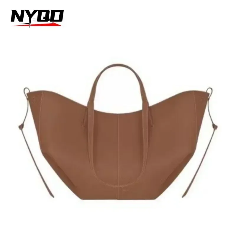 女性用高級牛革ショルダーバッグ,大容量トートバッグ,プリーツハンドバッグ,通勤用財布,流行のファッション