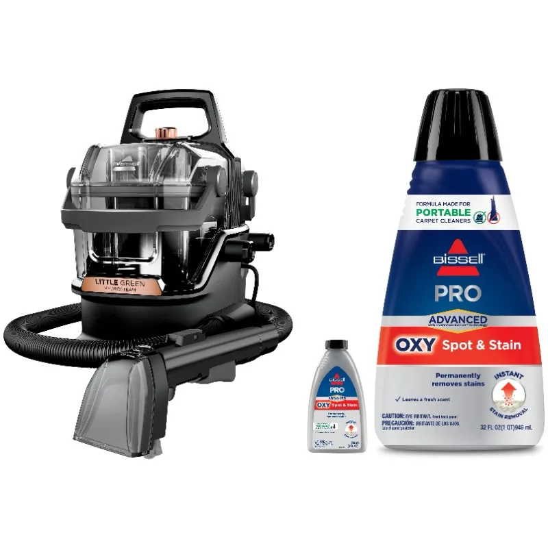 

BISSELL Little Green HydroSteam Portable Carpet Cleaner 3532 & BISSELL Advanced Pro Oxy Spot & Stain Formula
