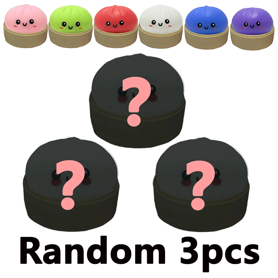 11 Stijlen Realistische Reuze Dumpling Knijp Speelgoed Met Bamboe Stoommandje Zachte Deegbal Decompressie Fidget Speelgoed Grappig Creatief Cadeau