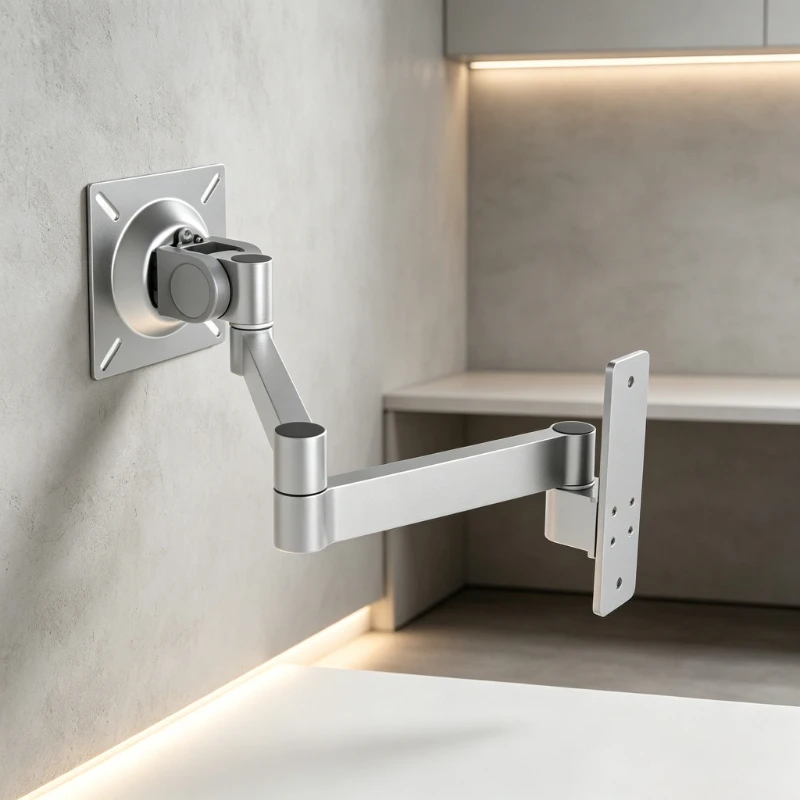 Swivel Monitor Wall Mount Bracket Arm Stand VESA 4040 Aluminum Profile Rotating Hanging Holder for Industrial Screen Displays