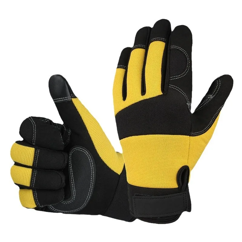 Microfiber gardening gloves, touchscreen, non-slip, wear-resistant, flexible work protective labor protection gloves