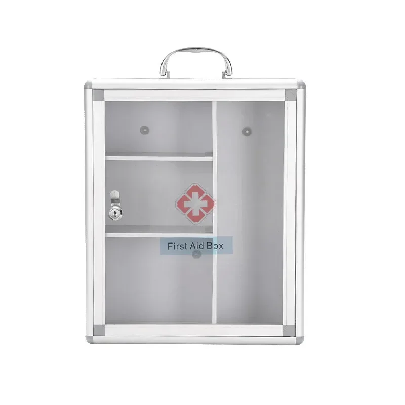Wall-mounted organizer emergency medical travel first aid storage box