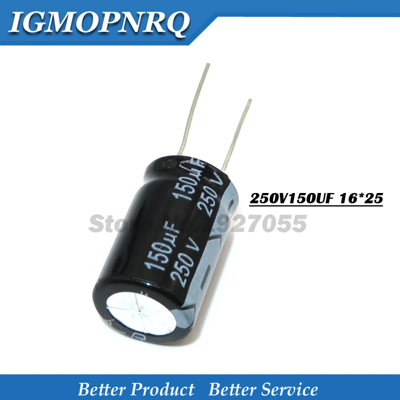 

5PCS 250V150UF 16*25 150UF250V 16X25 250v 150uf 16*25 Electro Electrolytic capacitor new free shipping