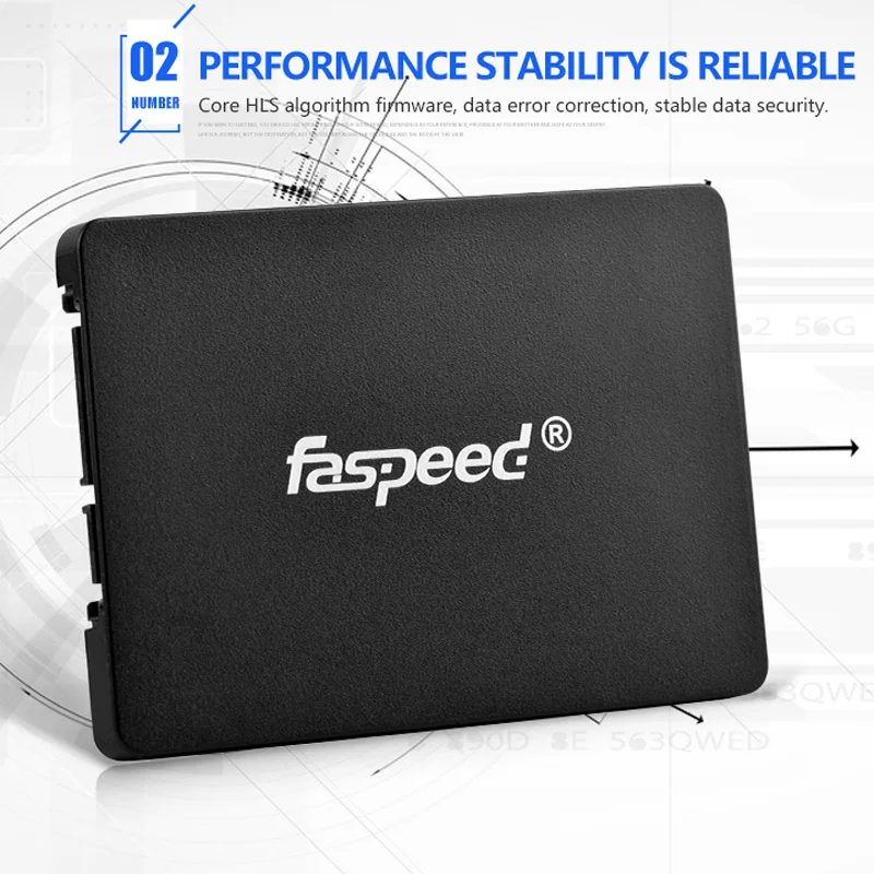 Faspeed 2.5 sata 3 ssd 1 to 256 gb unidade de estado sólido 512gb 128gb disco rígido interno sata3 hd 1tb 256gb ssd para computador portátil desktop