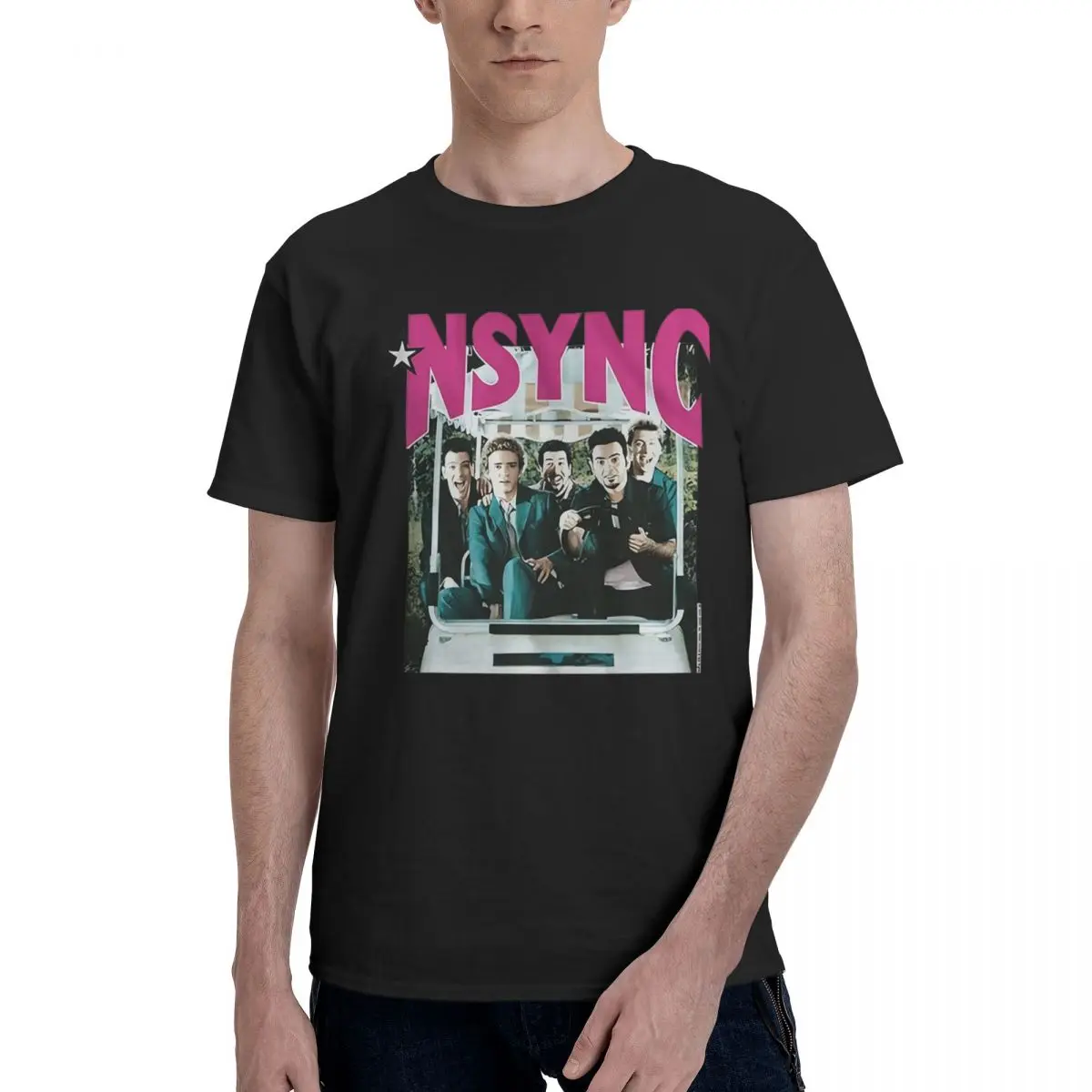 

Nsync 2000, концертная музыка, 100% хлопок, повседневный дышащий удобный топ, забавные мужские футболки, мужская одежда