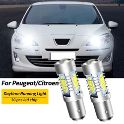 2pcs LED Daytime Running Light DRL Bulb Lamp Canbus P21/5W 1157 BAY15D For Citroen DS4 Peugeot RCZ 408 308 Renault Kangoo