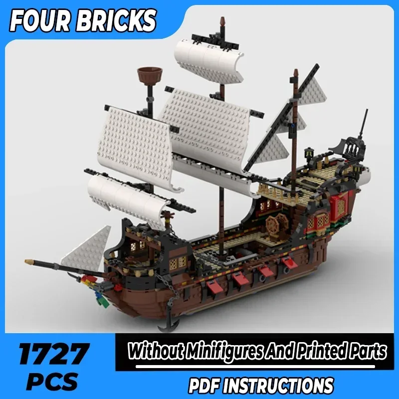 Moc Building Bricks Pirate Ship Model Avenging Mermaid Boat Technology Modular Blocks Gifts Christmas Toys DIY Sets Assembly