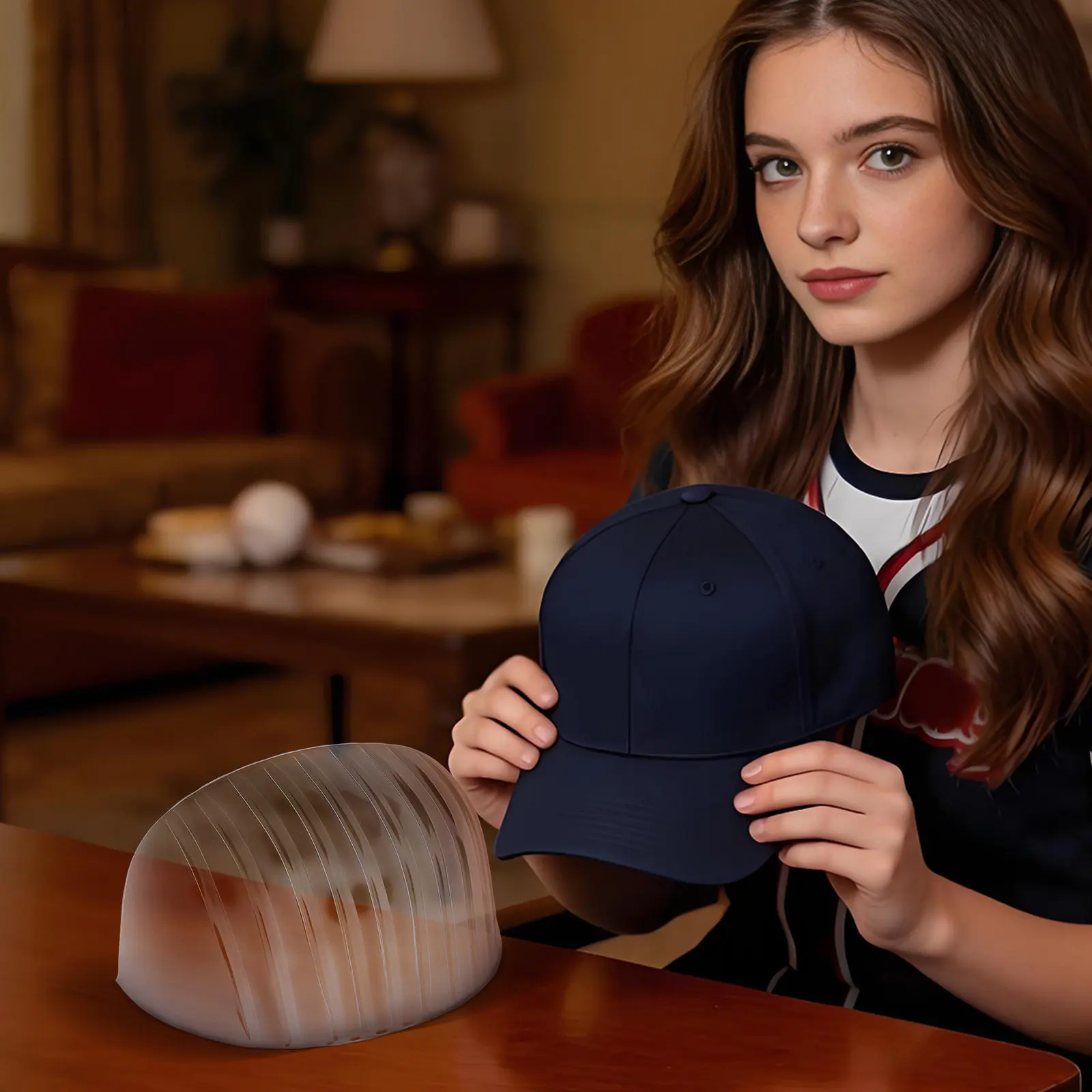 

25Pcs Baseball Cap Brim Shaper Plastic Hat Insert Support Inner Liner Keeps Hats Shape Bump Cap Liner