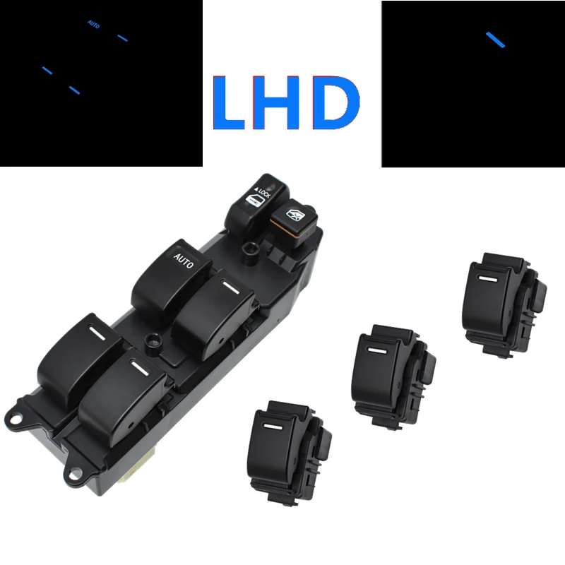 

AADD-1 set For Toyota Corolla 2004-2013 for Toyota Vios 2002-2007 18 Pins Auto LED Light Backlight Power Window Button Switch