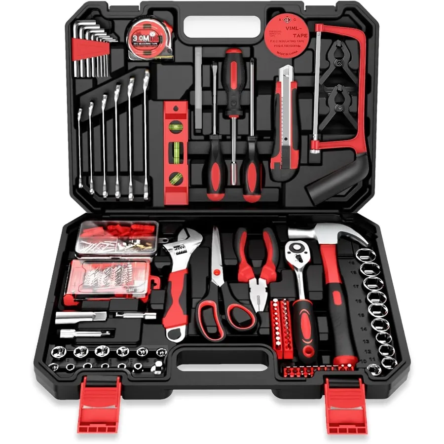 

Sundpey Home Tool Kit 257PCs Comprehensive Household Basic Repair Tool Set for Men Women Versatile Hand Mechanic's Tool Kit Inc