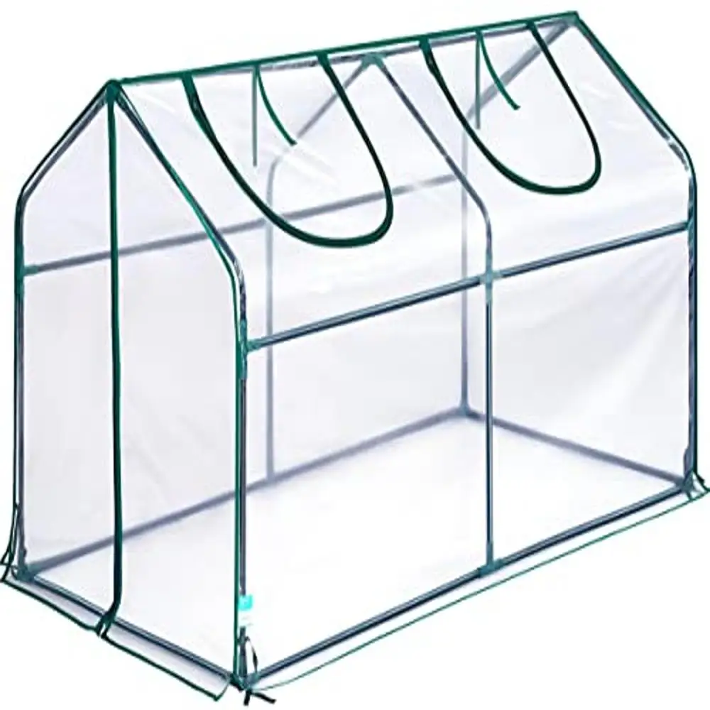 Greenhouse Cloche Elevated Bottom Reinforced High Light Transmission Waterproof UV-Resistant Hot House Indoor Plant Shelter