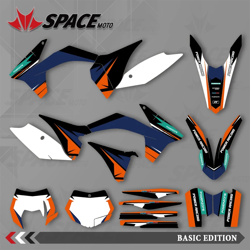 

SPACE MOTO графический фон наклейки наклейки мотоцикл для KTM 11-12 SXF 12-13 EXC