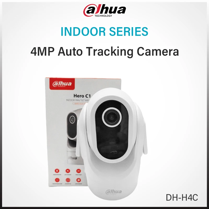 camera-intelligente-dahua-4mp-wifi-interieure-avec-suivi-intelligent-detection-humaine-par-ia-audio-bidirectionnel-ccv-360-°-camera-pt-miniature-2k-ir-h4c-avec-support