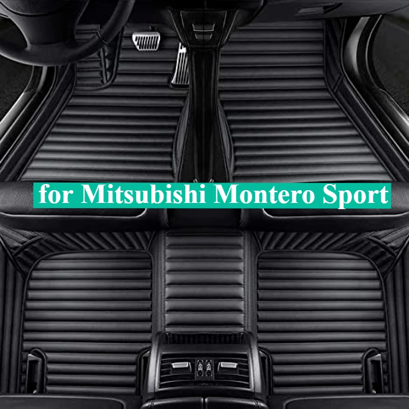 Custom Car Floor Mats for Mitsubishi Montero Sport 2004-2020 Fashion Interior Accessories Auto leather Carpet Rugs Trunk cushion