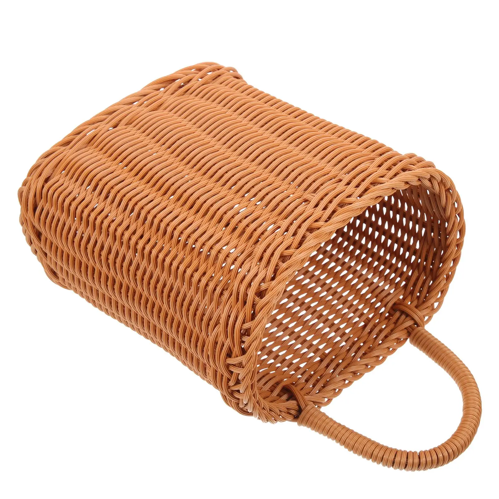 

Woven Wall Basket Storage Crate Kitchen ganizer Crystal Shelf Plastic Rattan Style Long Lasting Practical Decorative