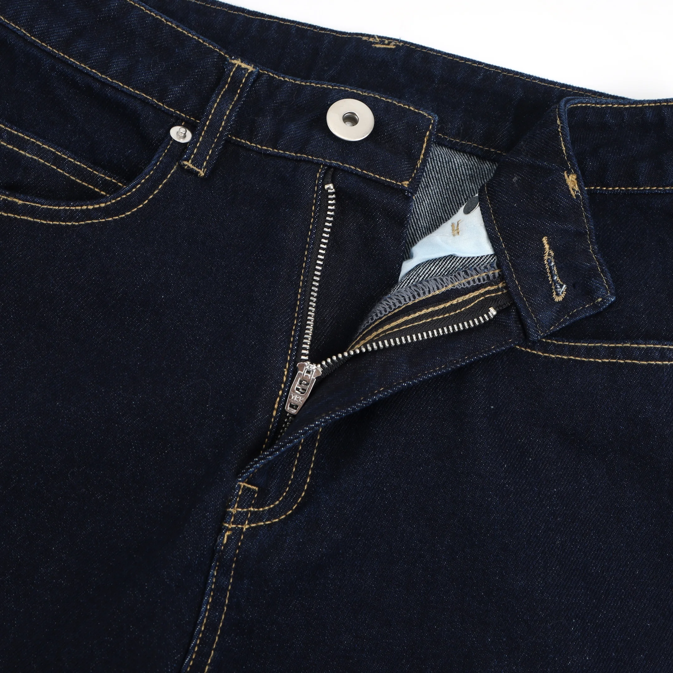 

Retro Blue Denim Hoof Pants Women's Fashionable Versatile Simple Elegance Slimming Heightening Leg Lengthening