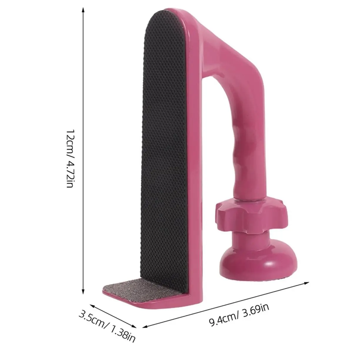 Portable Pink Aluminum Door Stopper for Travel, No-Drill Install, Added Traction Anti-Burglary Security Device