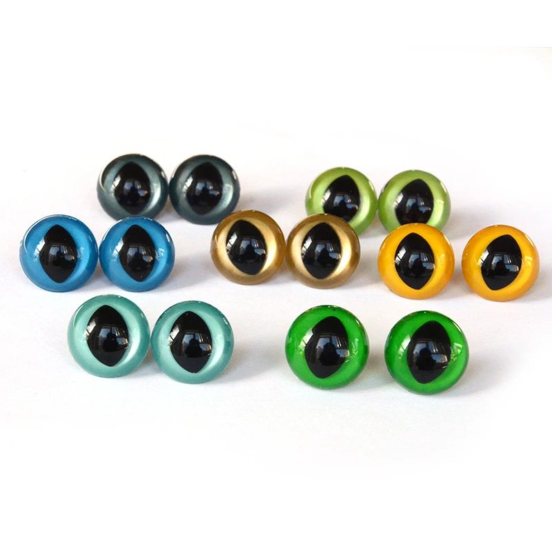 14/20 Stück 12-18mm Kunststoff-Sicherheitsaugen für handgefertigte Sicherheitsaugen, Häkelpuppen, Longan-Füllungen, Tiere mit Unterlegscheibe für DIY-Bastelarbeiten – Detail 3