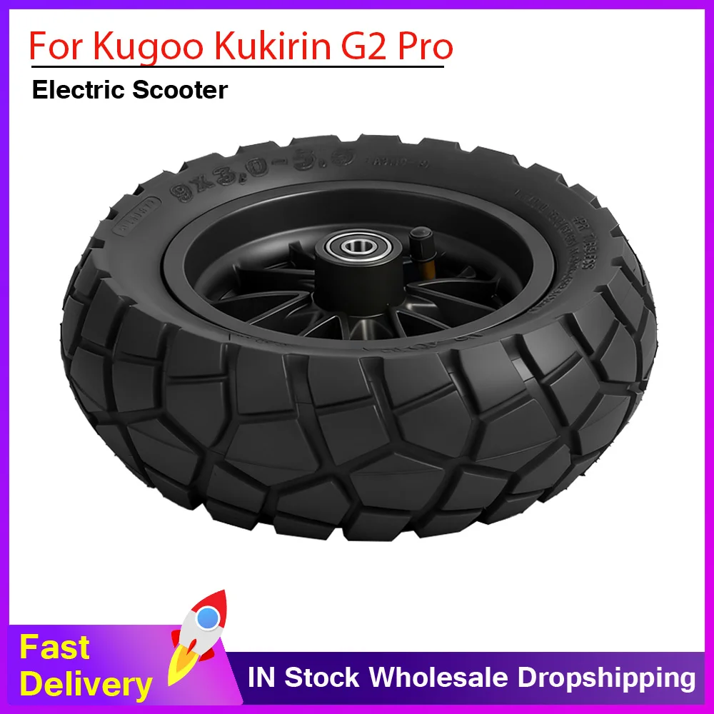 

9x3.0-5.5 Tyres Wheel For Kukirin G2 Pro Kickscooter Replacement Tyre Wheel Hub Electric Scooter Parts Accessories