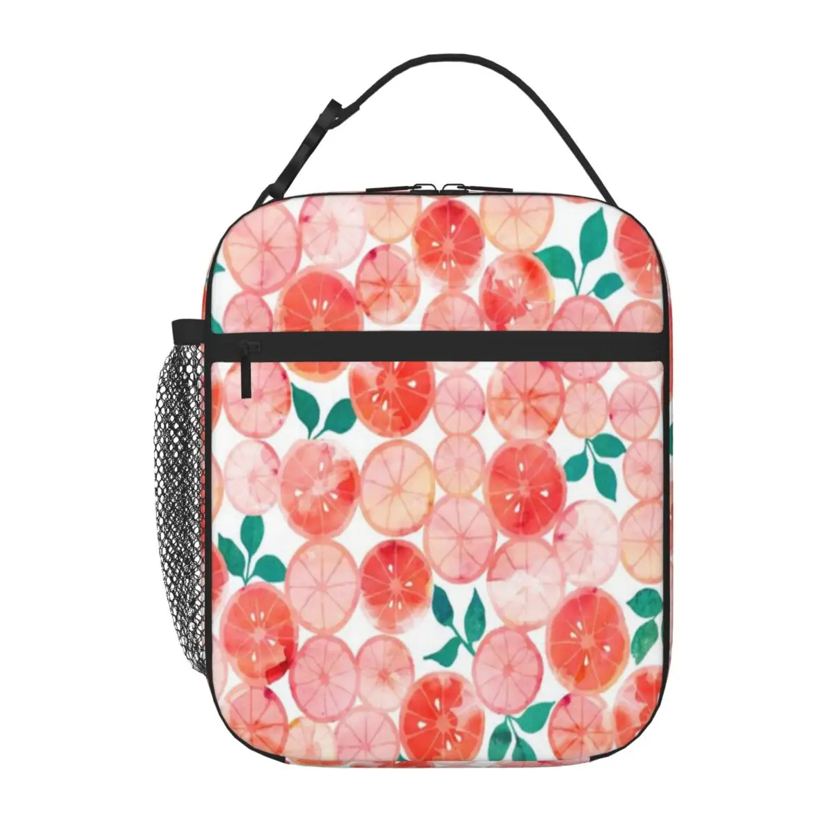Bestselling Bright Summer Fruit Abstract Commuter Lunch Bag Road Trip Insulated Food Bag