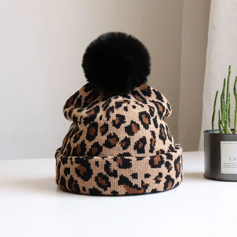 Girl Boy Hat Autumn Winter New 2024 Retro Baby Leopard Print Sweet Lovely Head Cap Casual Simple Fashion Sweet Korean Vintage