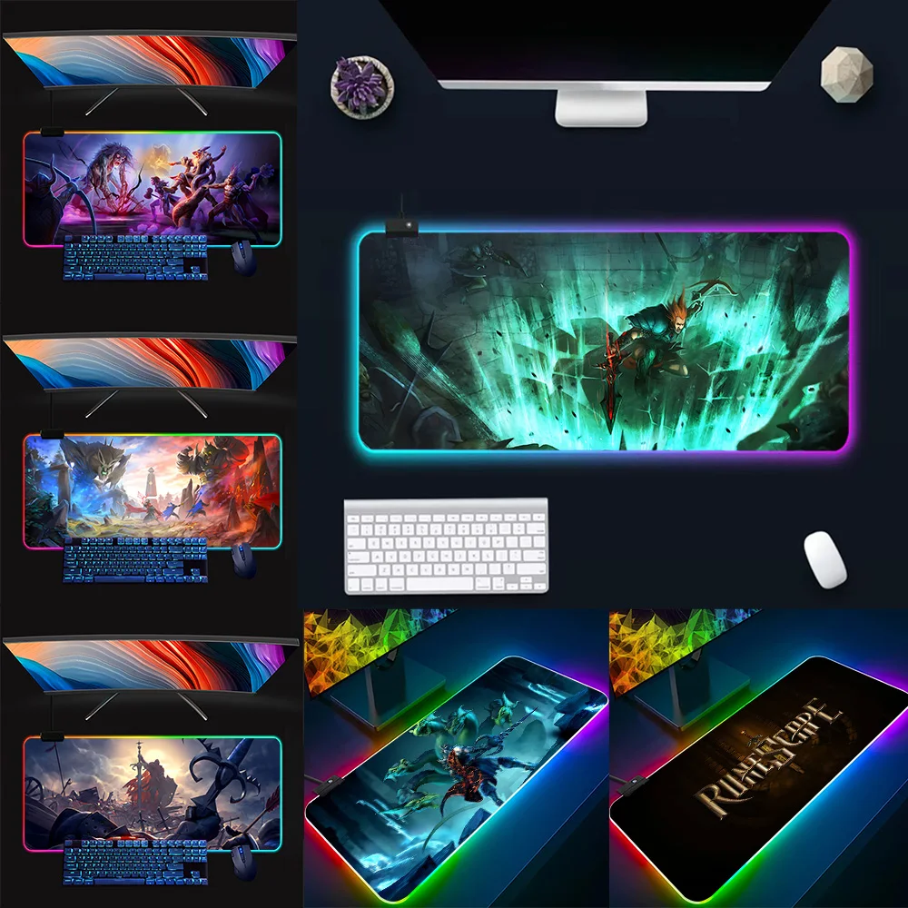 

Runescape Osrs RGB Pc Gamer Keyboard Mouse Pad Mousepad LED Glowing Mouse Mats Rubber Gaming Computer Mausepad