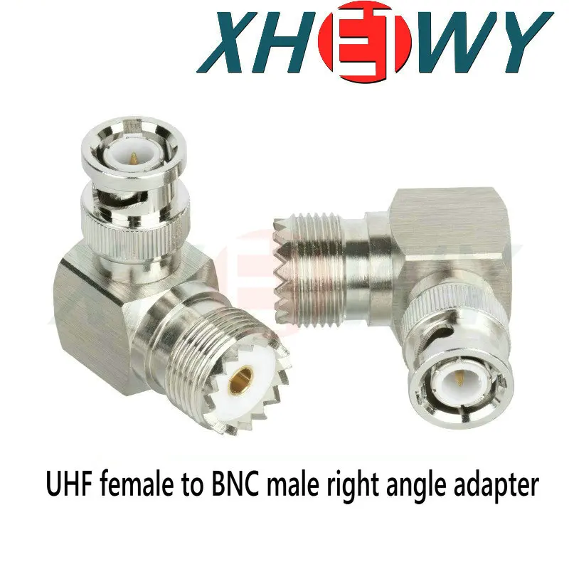 M female RF coaxial connector SL16 female to BNC revolving joint BNC to UHF female 90 degree right angle elbow Q9
