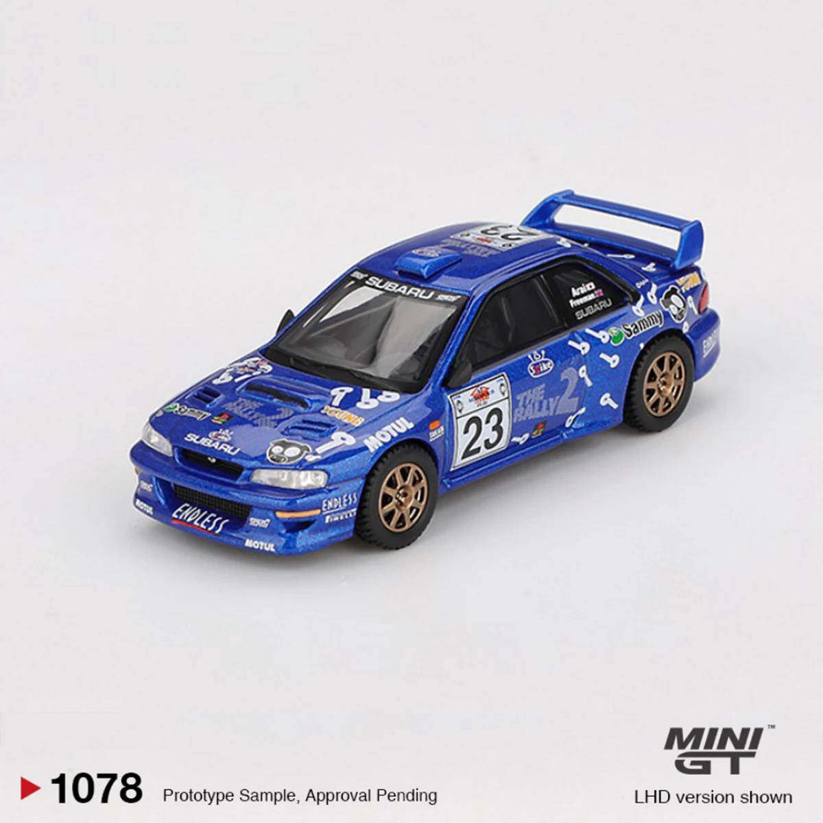 

МИНИГТ Subaru 1:64 Impreza WRC99 2000 # 23, литая под давлением модель автомобиля акрополиса, коллекция игрушек 1078