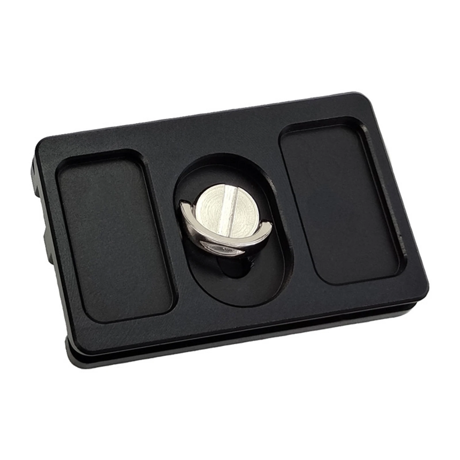 Aluminum Alloy Tether Plate with 1/4 Inch Thread Camera Tether Cable Clamp Block for SLR DSLR Tripod Ball Head