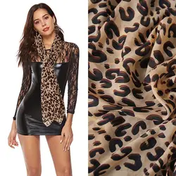 Vintage Chiffon Wrap Women Stole Soft Leopard Print Casual Sexy Winter Elegant Fashion Shawl Autumn Scarves Scarf A5F3