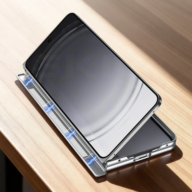Magnetyczne etui na telefon z zawiasem do Oppo Find N6, tylko tył, magnetyczne ładowanie bezprzewodowe, plastikowa matowa twarda obudowa do Oppo Find N5 N3. — zdjęcie produktu 6
