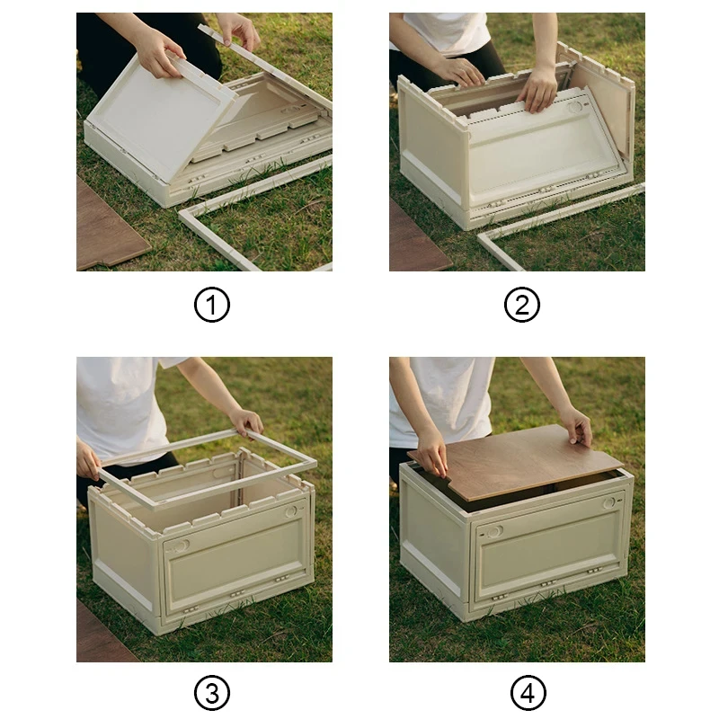 접이식 자동차 보관 상자, 음식 보관 상자, 여행 보관 가방, 캠핑 장비 식기, 야외 캠핑 보관 정리 상자