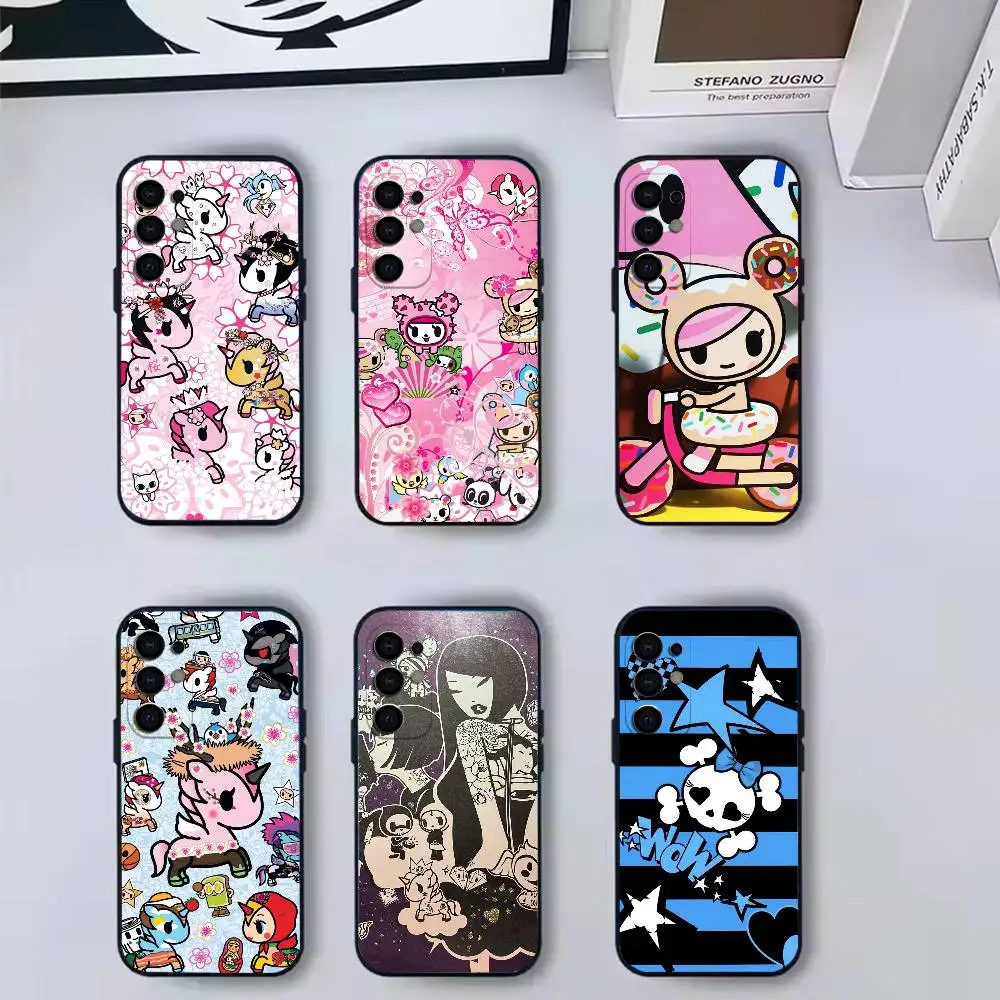Cartoon  Lichee leather pattern  Phone Case For Samsung S 25,24,23,22,30,21,10,9,Ultra,Plus,Lite,FE,4,5 G Soft Black Case