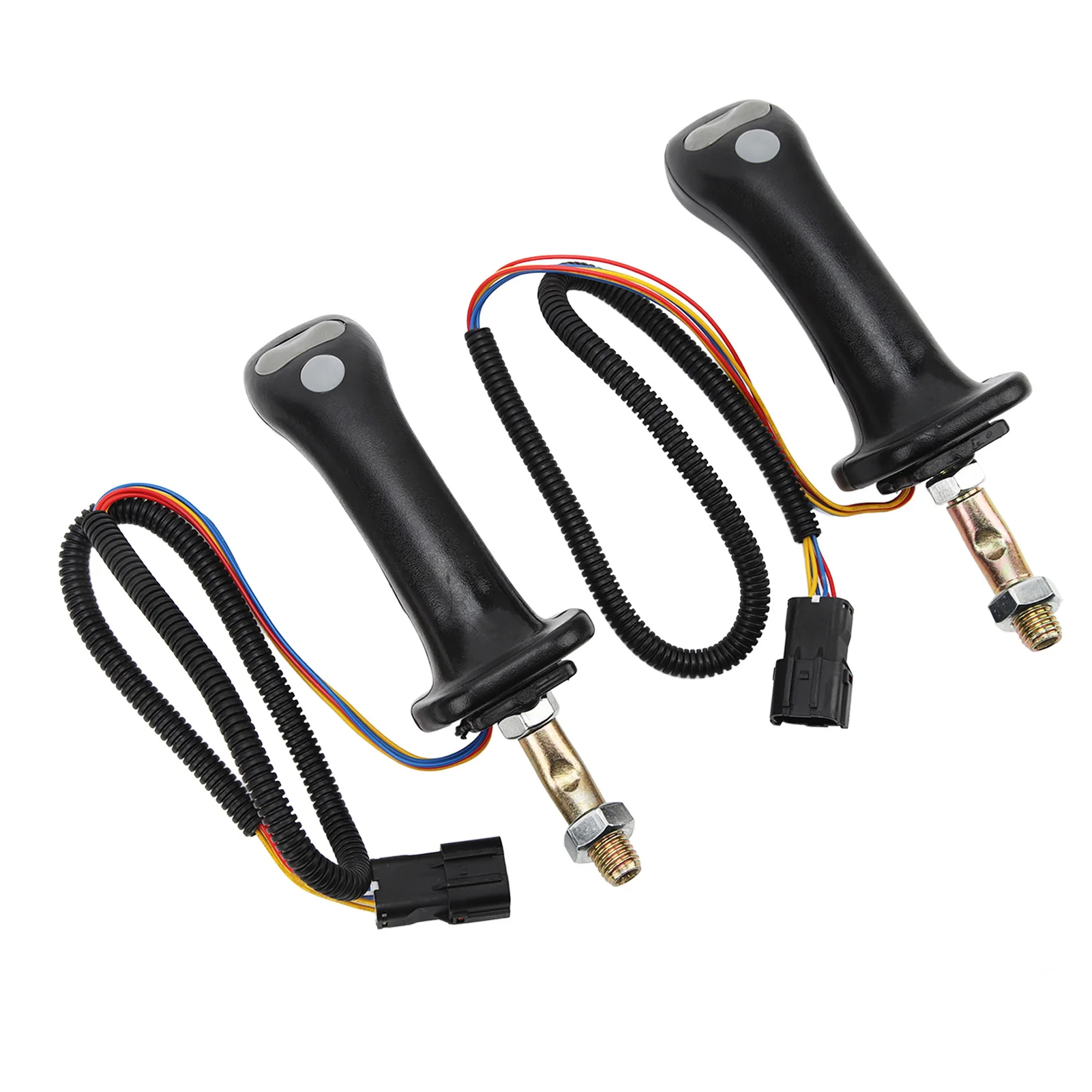 2PCS Joystick Lever Simple Installation 6 Pin Aluminum Alloy Excavator Joystick Handles for Doosan  DX150 215 225 300 370‑9C