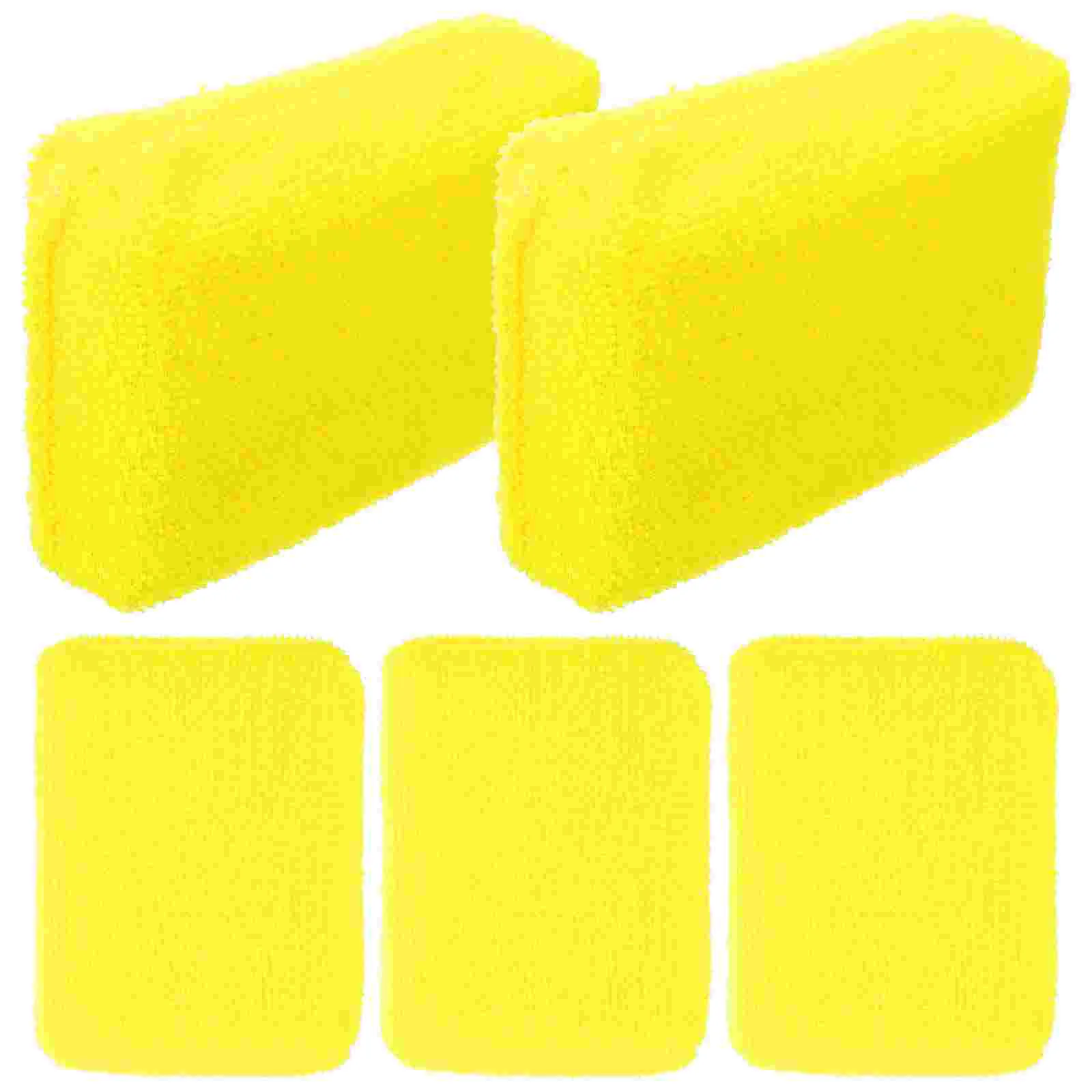 

5 Pcs Car Wash Towel Cloth Applicator Pads Wax for Polishing Tools Kit Auto Cars