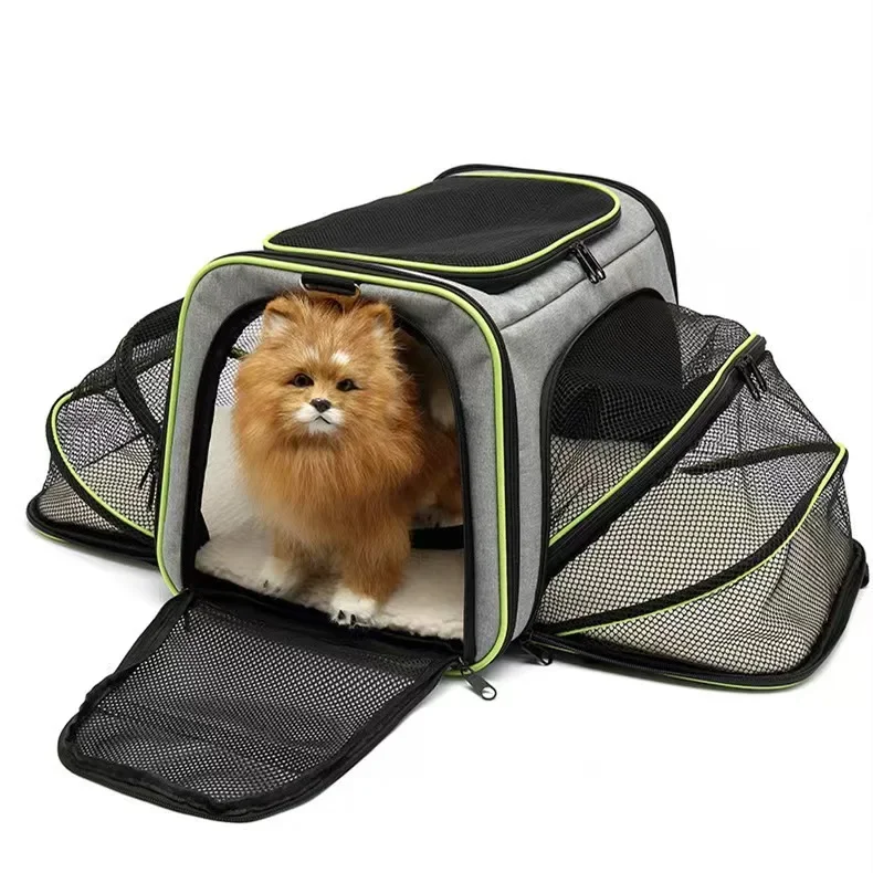 Cat Carrier Two Sided Expandable Soft Pet Carrier