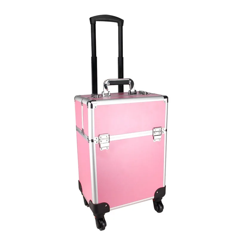 

Rolling Outdoor Travel Cosmetics Storage Makeup Box Portable Large Capacity Storage Box Key Swivel Wheels Storage Box