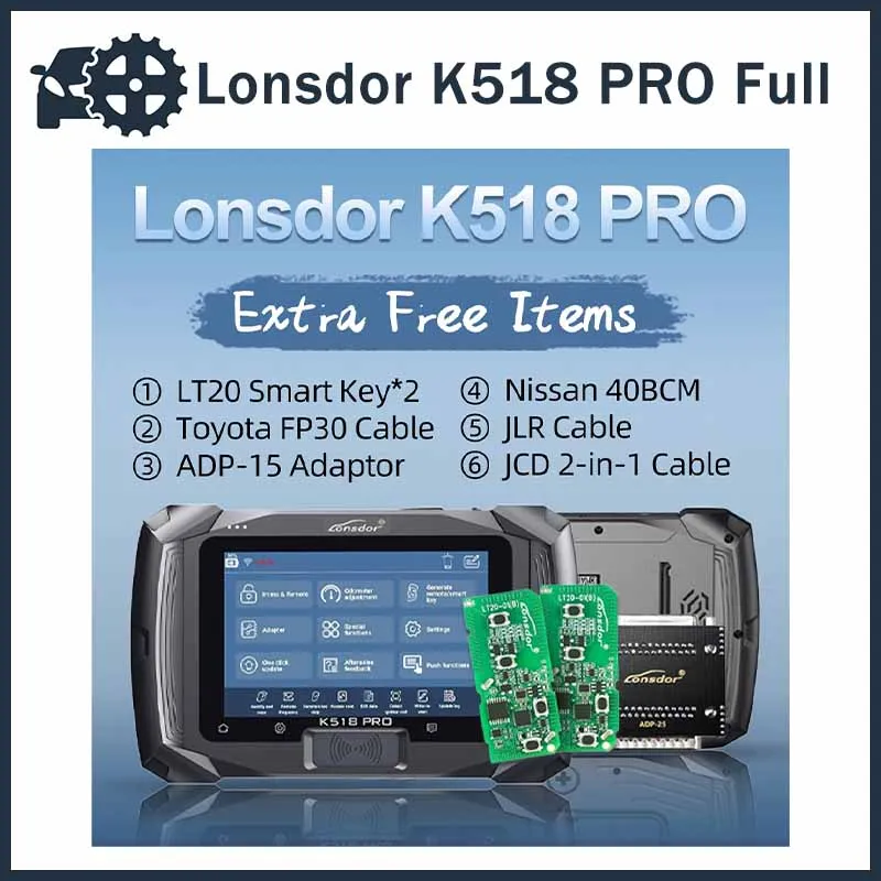 Lonsdor K518 PRO Full Configuration All-in-One Key Programmer with LKE Function Support CANFD and Doip 2 Year Free Update