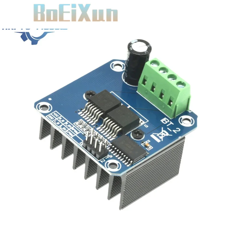 Double BTS7960 43A H-Bridge Motor Driver - High-Power Smart Car & Semiconductor Cooling Applications