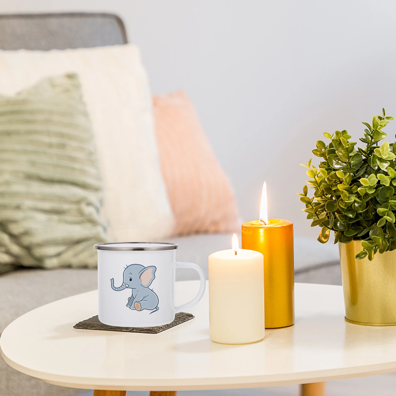 

Premium Sublimation Enamel Mug Stainless Cup Heat Transfer Blank Mug for Personalized Home Use