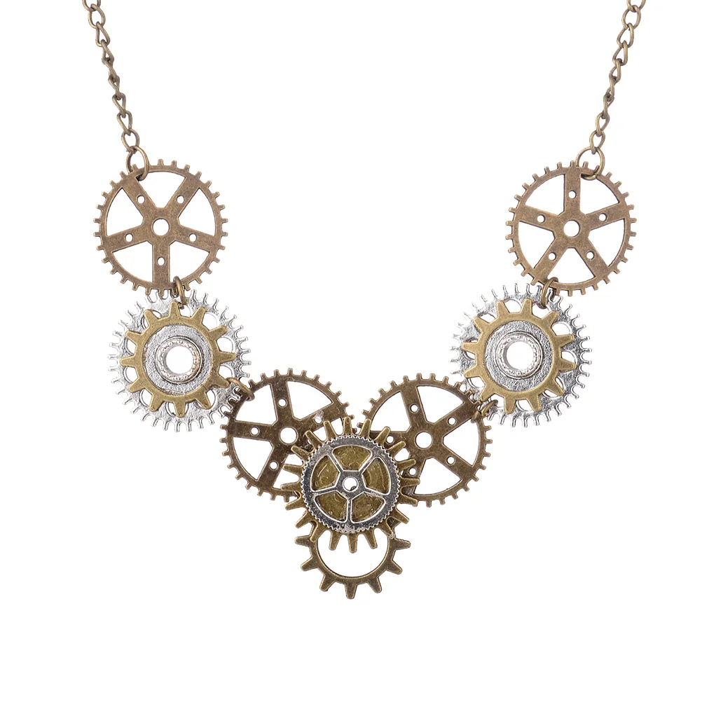 Steam Gear Pendant Neck Accessories Gift Necklace Necklaces Creative Elegant Jewelry