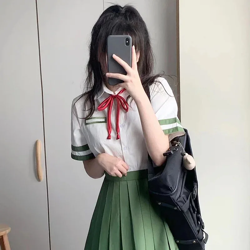 QQ 123Anime No Tojimari 의상 Iwado Suzume 코스프레 JK 유니폼 셔츠 스커트 정장 여성용 할로윈 의상
