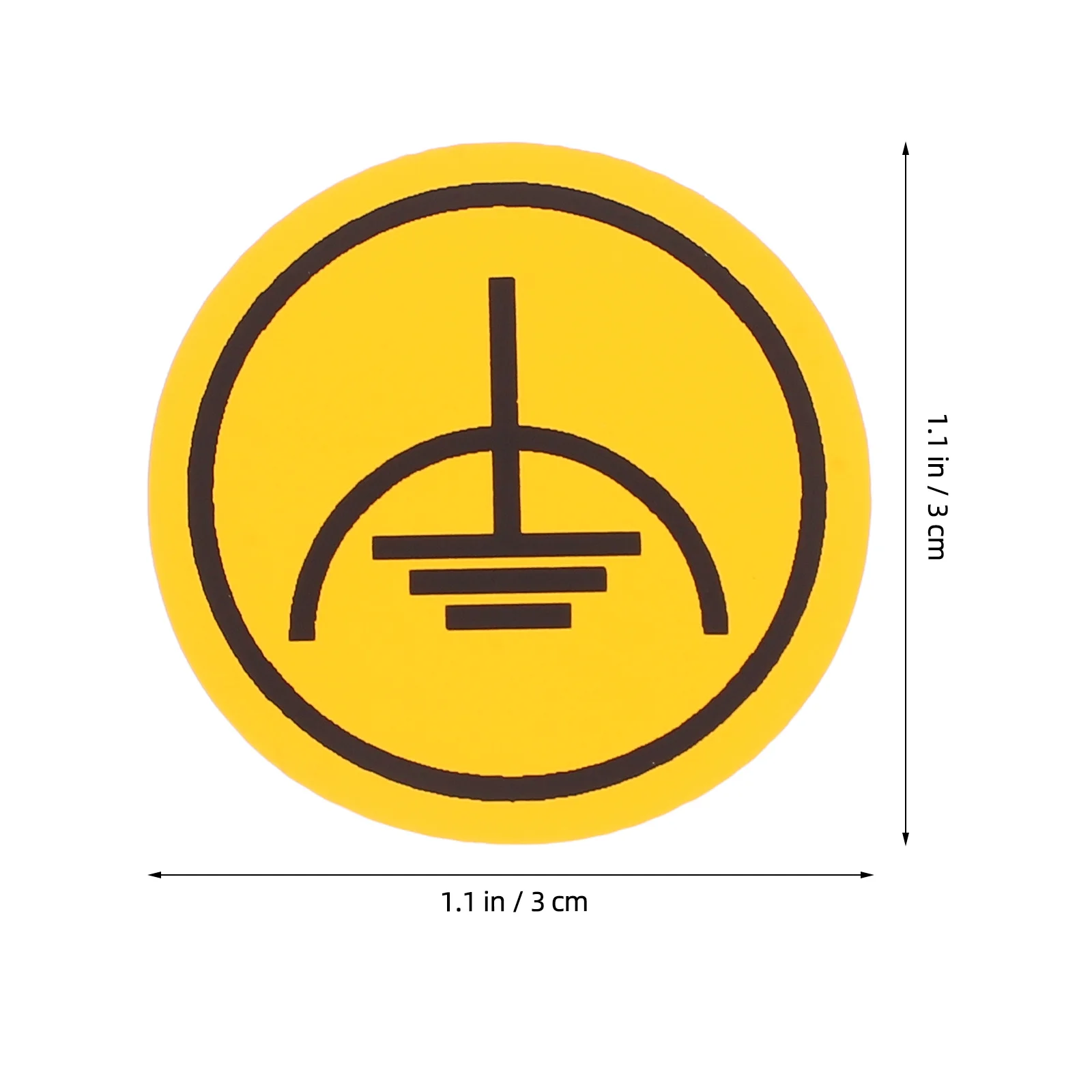 10Pcs Grounding Warning Stickers Equipment Decals Safety Labels Breaker Panel Signs Electrical Machine Warning Decals