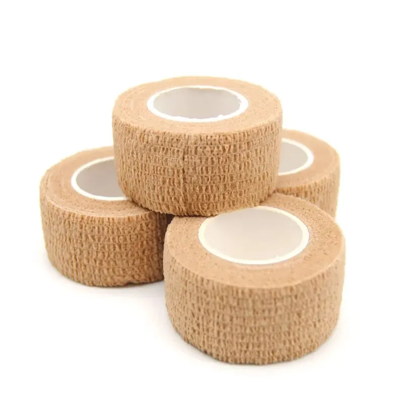 1/10pcs Self Adherent Cohesive Bandage Wrap Stretch Non Woven Self Adhesive Tape - Skin Colour Athletic Elastic Bandage image 3