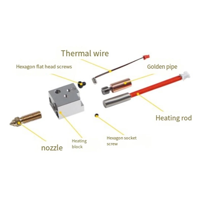 For SV07 Print Hotend Kit High Flow Hotend Kit For 3D Printer Parts Enhanced Printing Precision