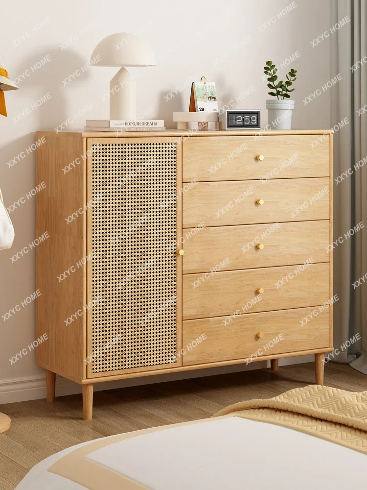 

Chest of Drawers Storage Cabinet Modern Minimalist Living Room Locker Bedroom Chest of Drawers Nordic Oak Chest of Drawer