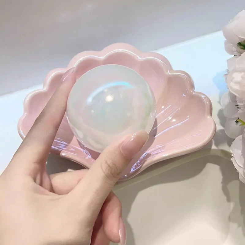 

1 шт. розовая керамическая мыльница с дренажем, креативный однотонный держатель, шкатулка для хранения украшений, аксессуар для ванной комнаты, декор для дома