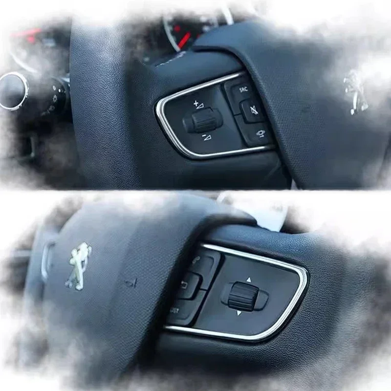 عجلة توجيه سيارة غطاء الديكور ملصق لسيتروين C3-XR سيجا C4 بيجو 3008 408 508 الملحقات الداخلية 2011-2021