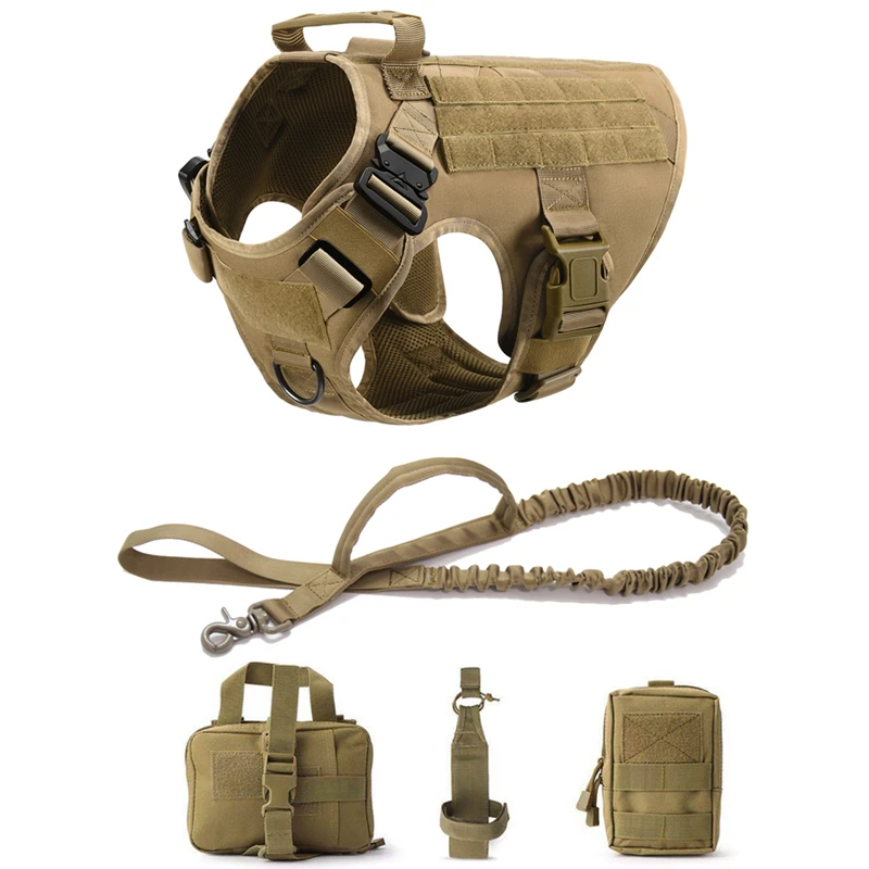 COOYOMOO Tactical Dog Harness and Leash Set 6