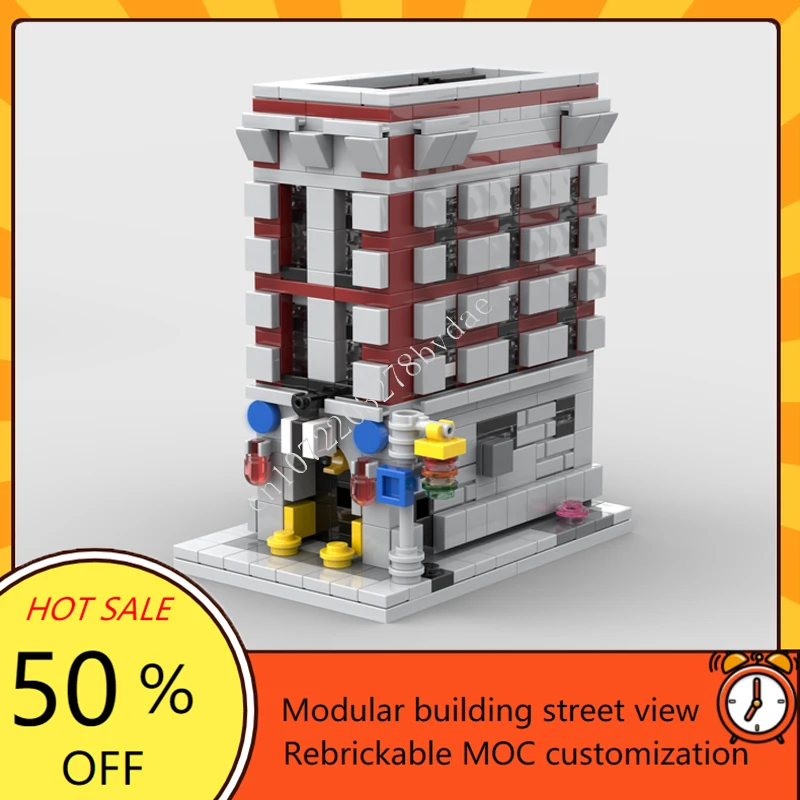 646PCS Mini Apparition Busters Firehouse Modulare MOC Creativo vista stradale Modello Building Blocks Architettura Modello FAI DA TE Giocattoli Regalo